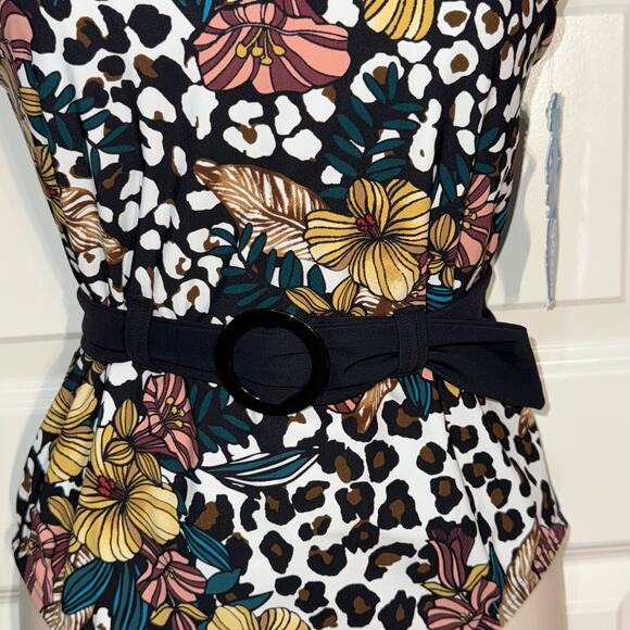 Skinny Dippers by Miraclesuit Desert Rose Lickity Split One-Piece Swim, Size M - Picture 4 of 8